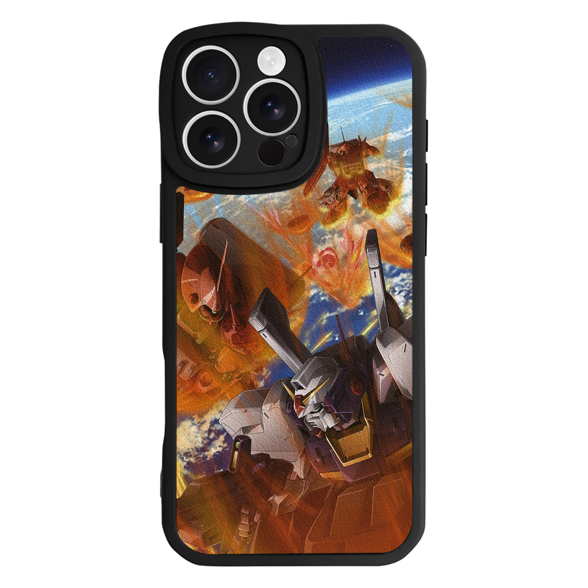 （画像用） 機動戦士ガンダム Mobile Suit Gundam 【iPhone 16シリーズ対応】シリコンスマホケース（レザー調） 材質：シリコン